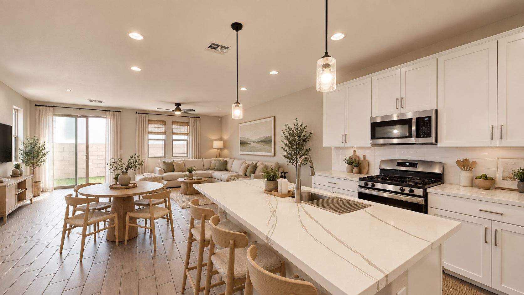Henderson Property - Kitchen & Living